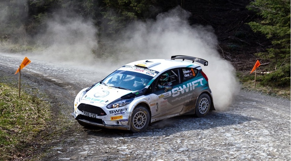 welsh rally championship leading driver matt edwards in ford fiesta wrc